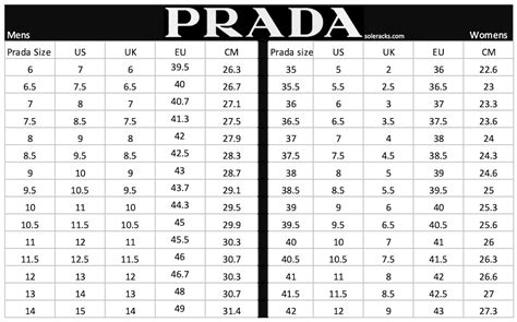 prada sneaker sizing chart|prada women's size chart.